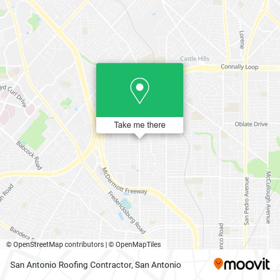 San Antonio Roofing Contractor map