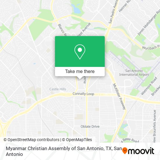 Myanmar Christian Assembly of San Antonio, TX map