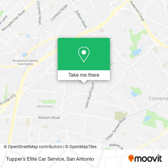 Tupper's Elite Car Service map