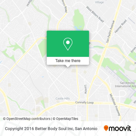 Copyright 2016 Better Body Soul Inc map