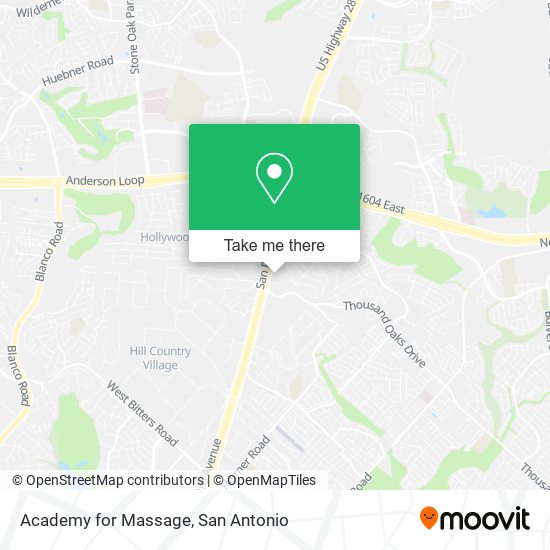 Academy for Massage map