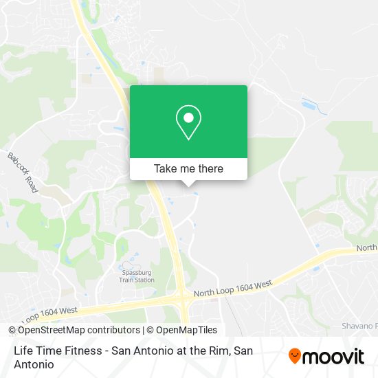 Life Time Fitness - San Antonio at the Rim map