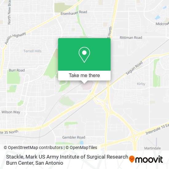 Mapa de Stackle, Mark US Army Institute of Surgical Research Burn Center