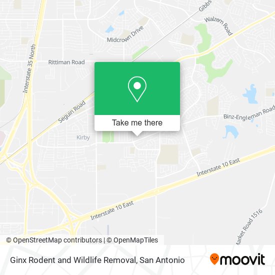 Mapa de Ginx Rodent and Wildlife Removal