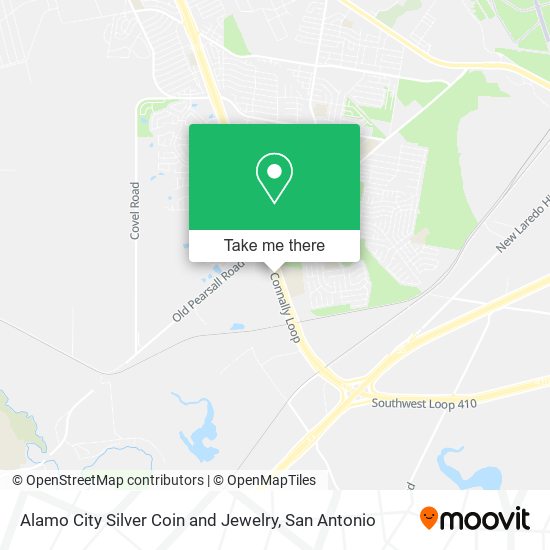 Alamo City Silver Coin and Jewelry map