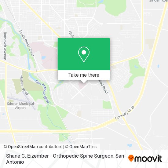 Mapa de Shane C. Eizember - Orthopedic Spine Surgeon