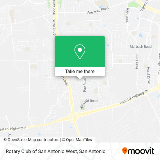 Rotary Club of San Antonio West map