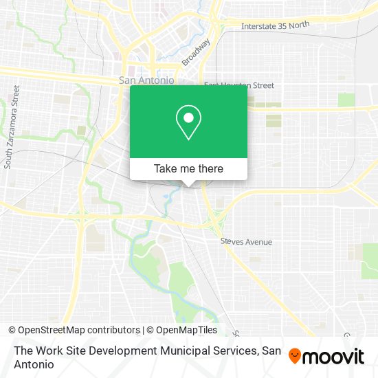 The Work Site Development Municipal Services map