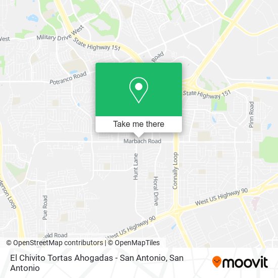 Mapa de El Chivito Tortas Ahogadas - San Antonio