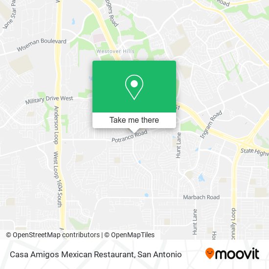 Mapa de Casa Amigos Mexican Restaurant