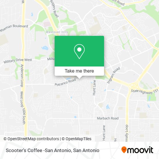 Scooter's Coffee -San Antonio map
