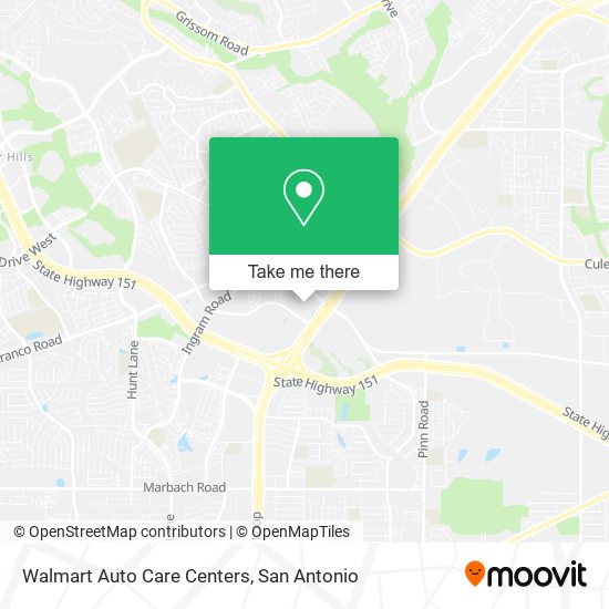 Walmart Auto Care Centers map