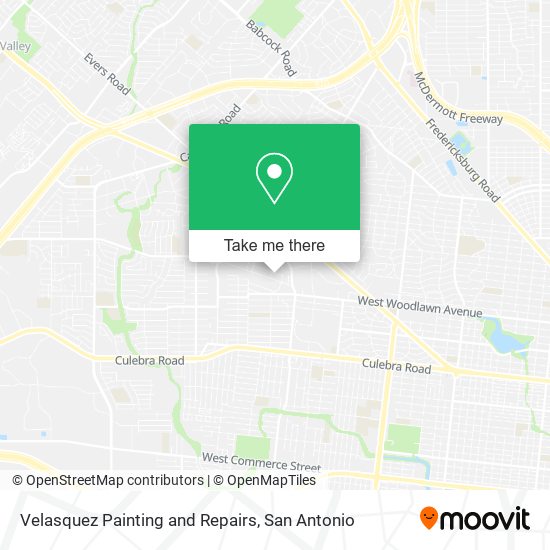 Velasquez Painting and Repairs map