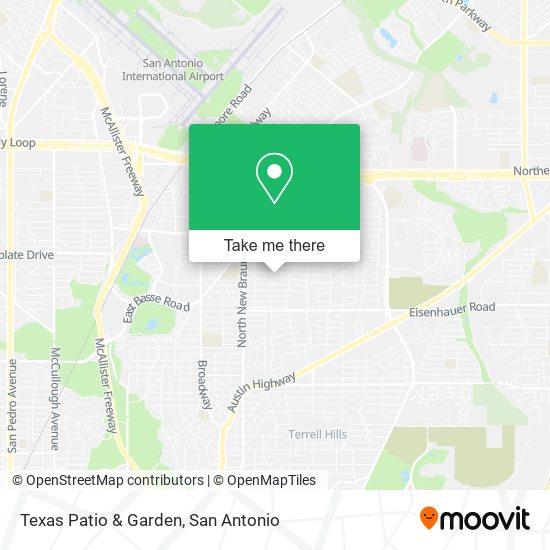 Mapa de Texas Patio & Garden
