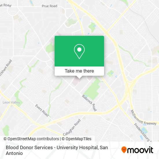 Blood Donor Services - University Hospital map