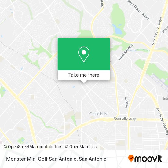 Monster Mini Golf San Antonio map