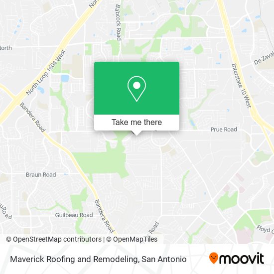 Maverick Roofing and Remodeling map