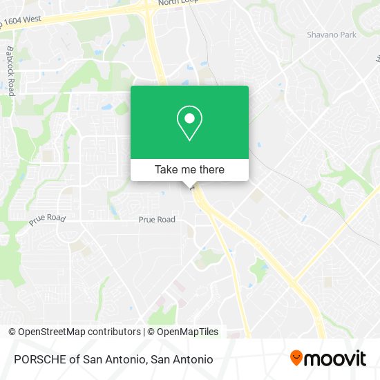 PORSCHE of San Antonio map