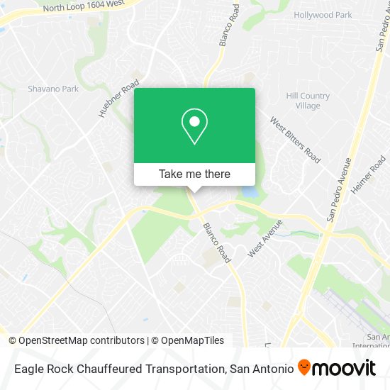 Eagle Rock Chauffeured Transportation map