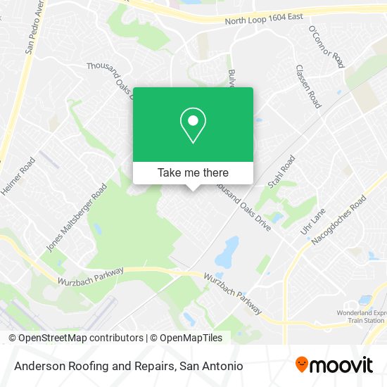 Anderson Roofing and Repairs map