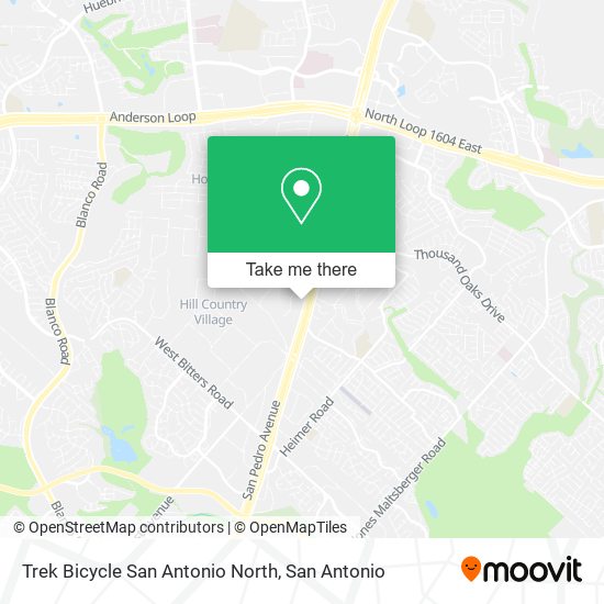 Trek Bicycle San Antonio North map