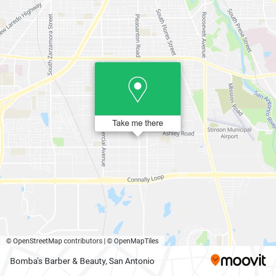 Bomba's Barber & Beauty map