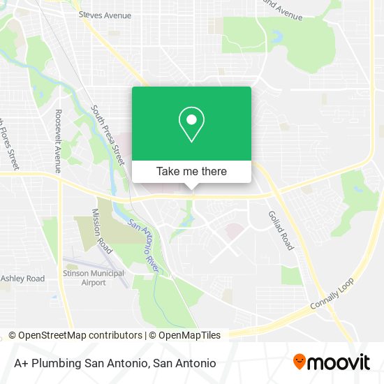 Mapa de A+ Plumbing San Antonio