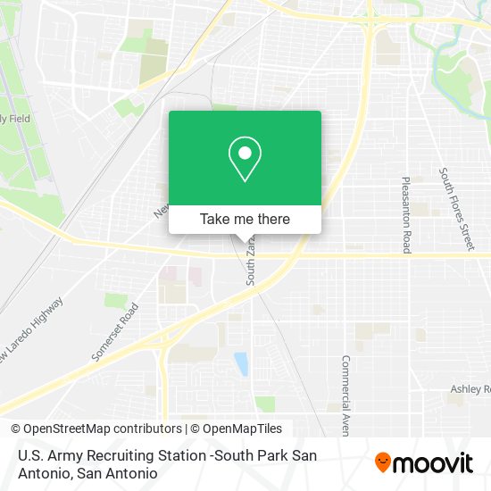 Mapa de U.S. Army Recruiting Station -South Park San Antonio