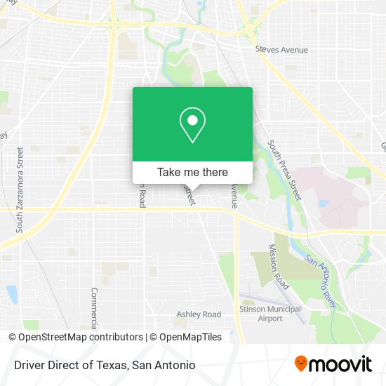 Mapa de Driver Direct of Texas