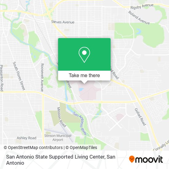 Mapa de San Antonio State Supported Living Center