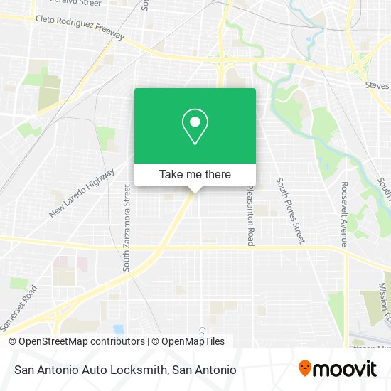 San Antonio Auto Locksmith map