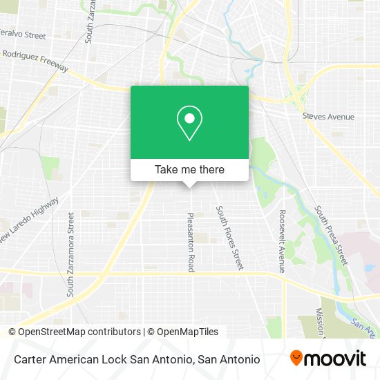 Mapa de Carter American Lock San Antonio