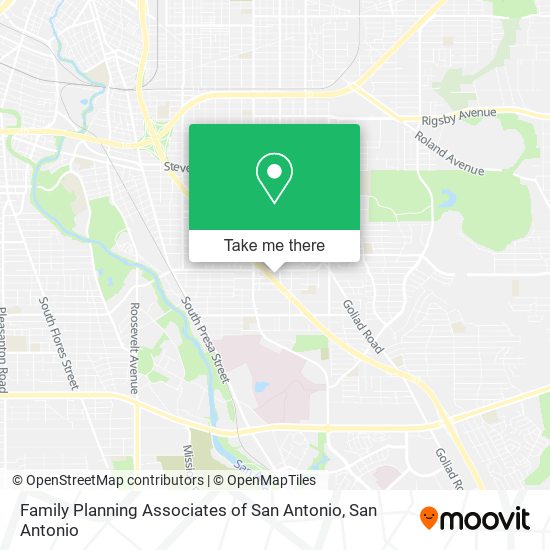 Family Planning Associates of San Antonio map