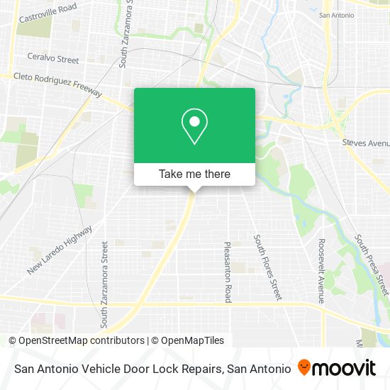 Mapa de San Antonio Vehicle Door Lock Repairs
