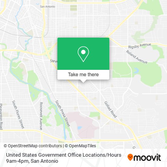 Mapa de United States Government Office Locations / Hours 9am-4pm