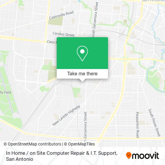 In Home / on Site Computer Repair & I.T. Support map