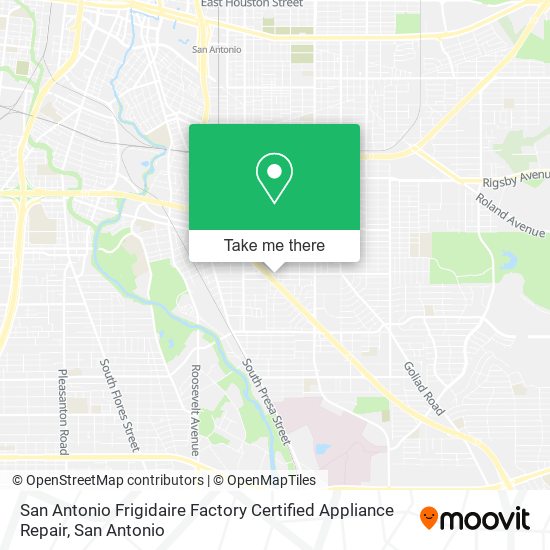San Antonio Frigidaire Factory Certified Appliance Repair map
