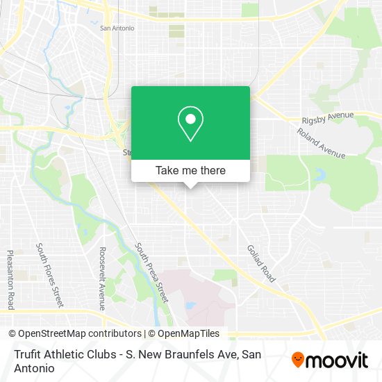 Trufit Athletic Clubs - S. New Braunfels Ave map