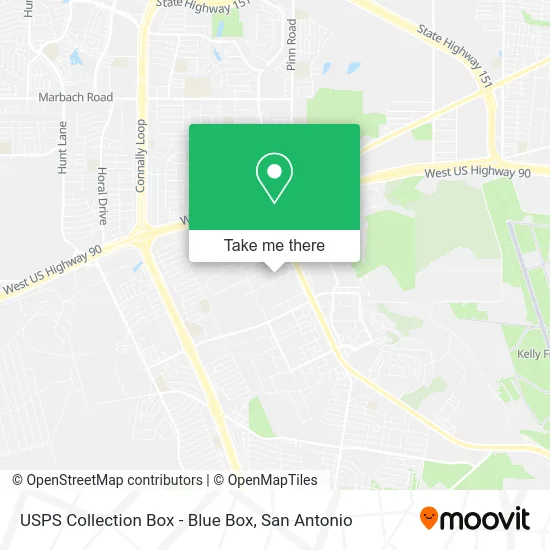 USPS Collection Box - Blue Box map