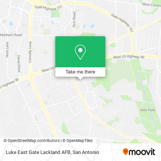 Mapa de Luke East Gate Lackland AFB