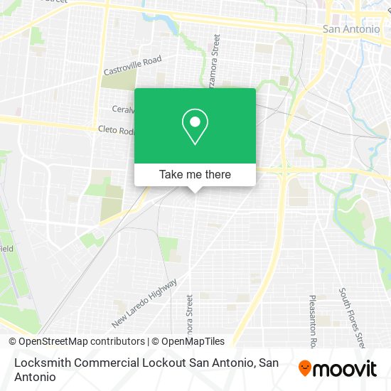 Locksmith Commercial Lockout San Antonio map