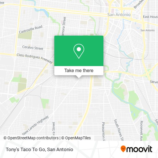 Tony's Taco To Go map