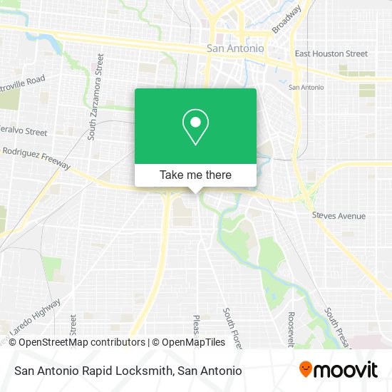 Mapa de San Antonio Rapid Locksmith