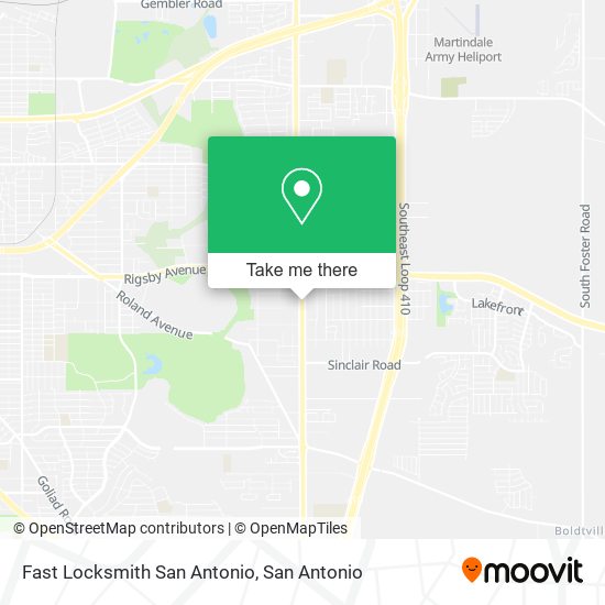 Fast Locksmith San Antonio map