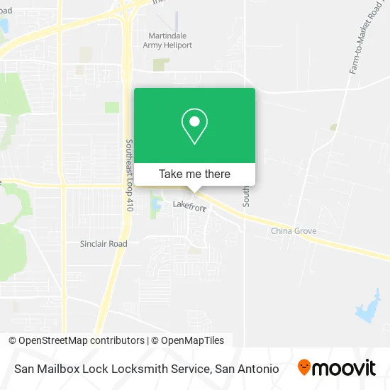 Mapa de San Mailbox Lock Locksmith Service