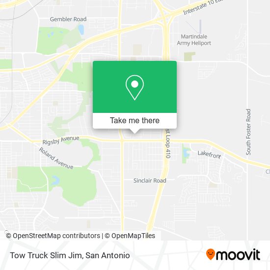 Tow Truck Slim Jim map