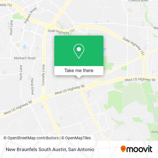 New Braunfels South Austin map