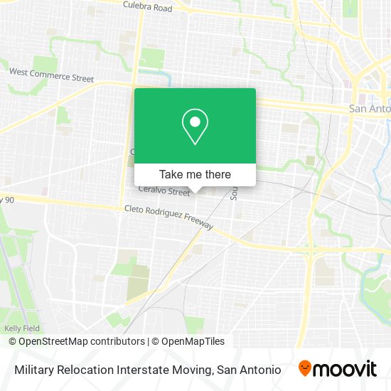 Mapa de Military Relocation Interstate Moving