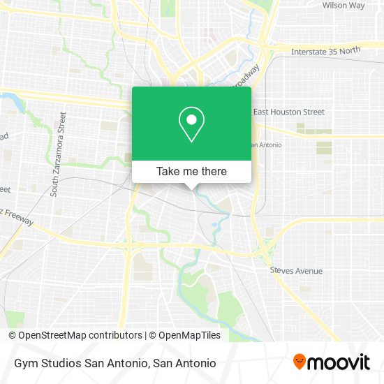 Gym Studios San Antonio map