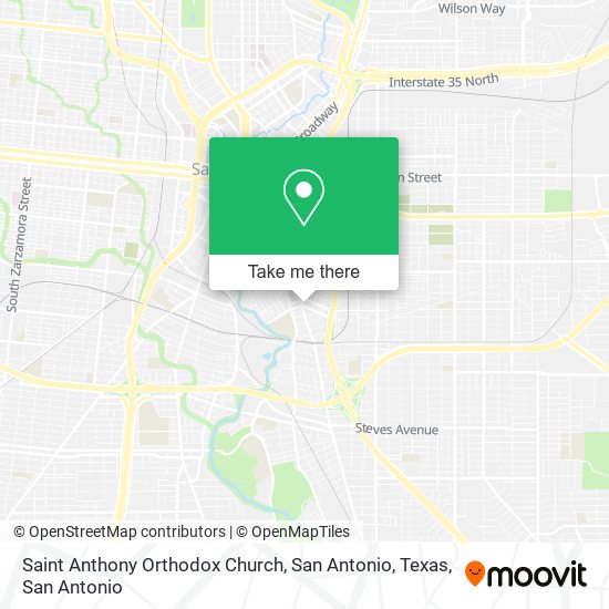 Saint Anthony Orthodox Church, San Antonio, Texas map